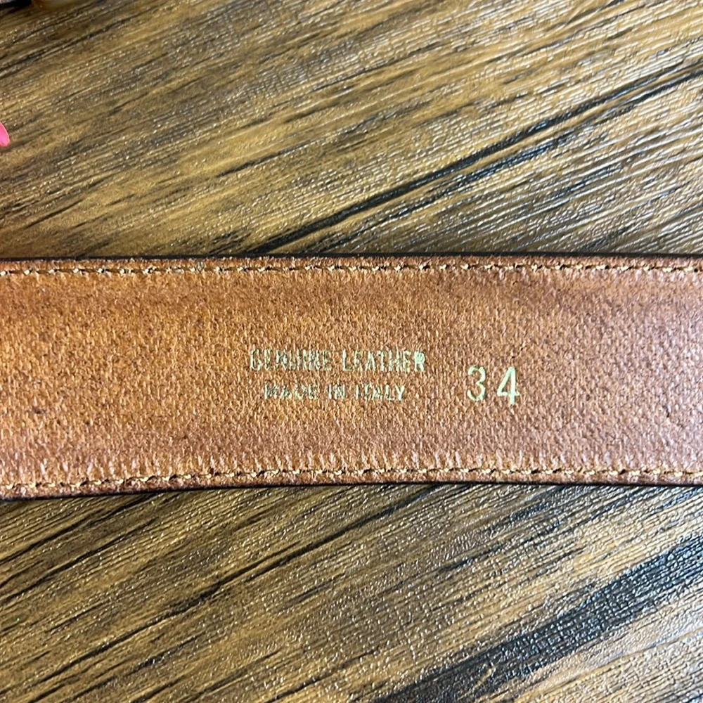 Men's Black and Brown Leather‎ Belts- 34 Waist